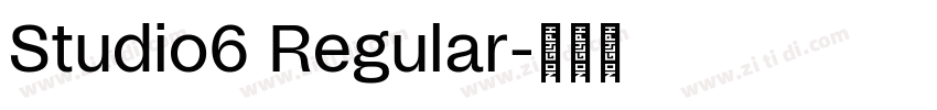 Studio6 Regular字体转换